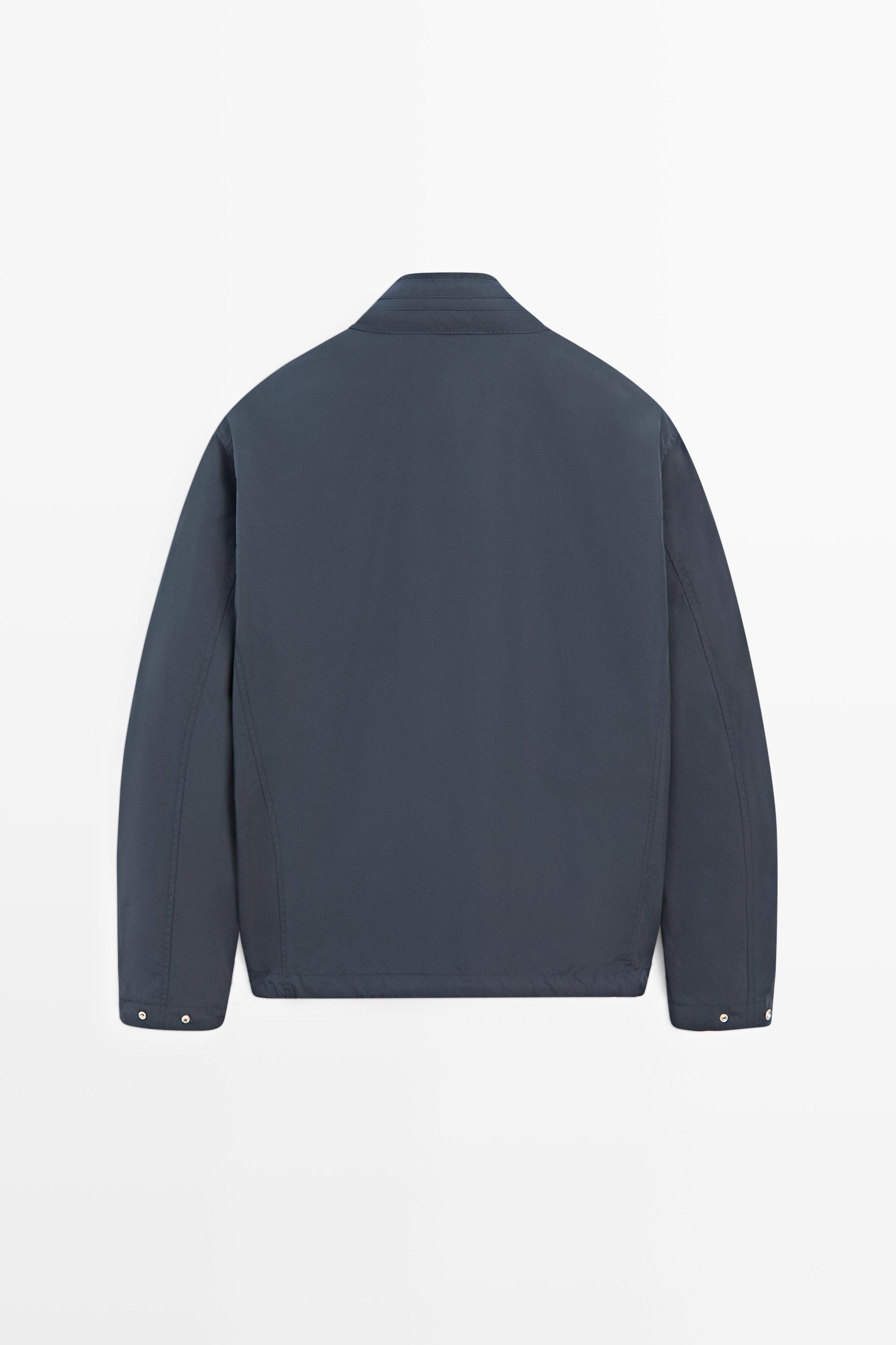Technical fabric jacket with pocket details